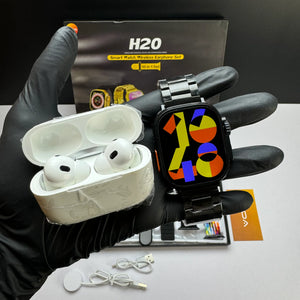 H20 Smart Watch Wireless Earphone Set 10 in 1 Strap